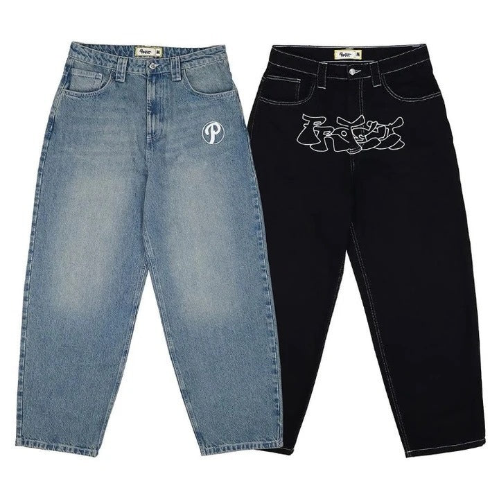 LSCN ARCHIVE — 460g "Script Graffiti" Baggy Jeans
