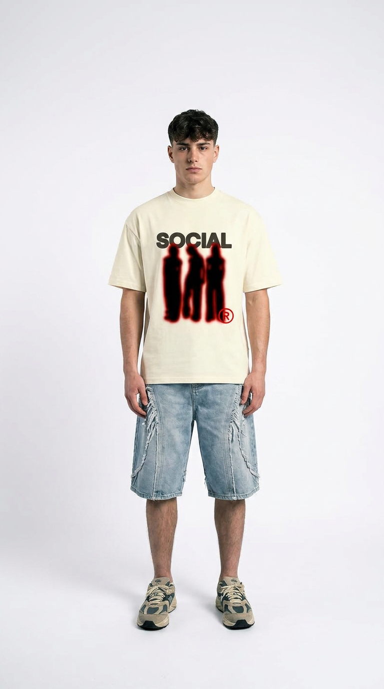 LSCN ARCHIVE — 250g "Blurry Social" Tee.