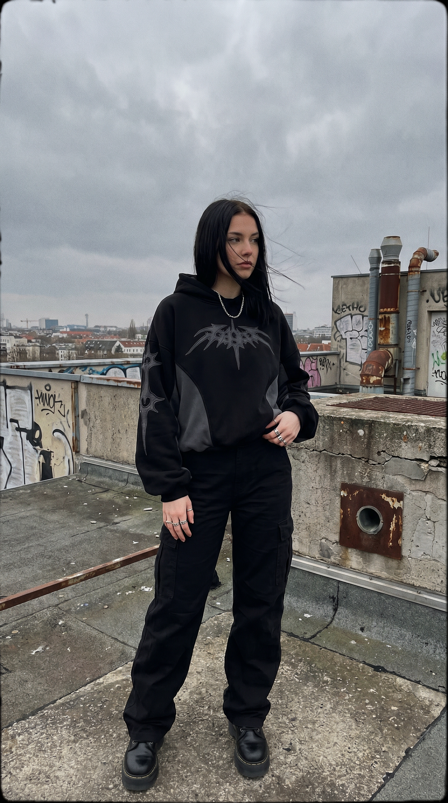 LSCN ARCHIVE - 530g "Obsidian" Boxy Hoodie