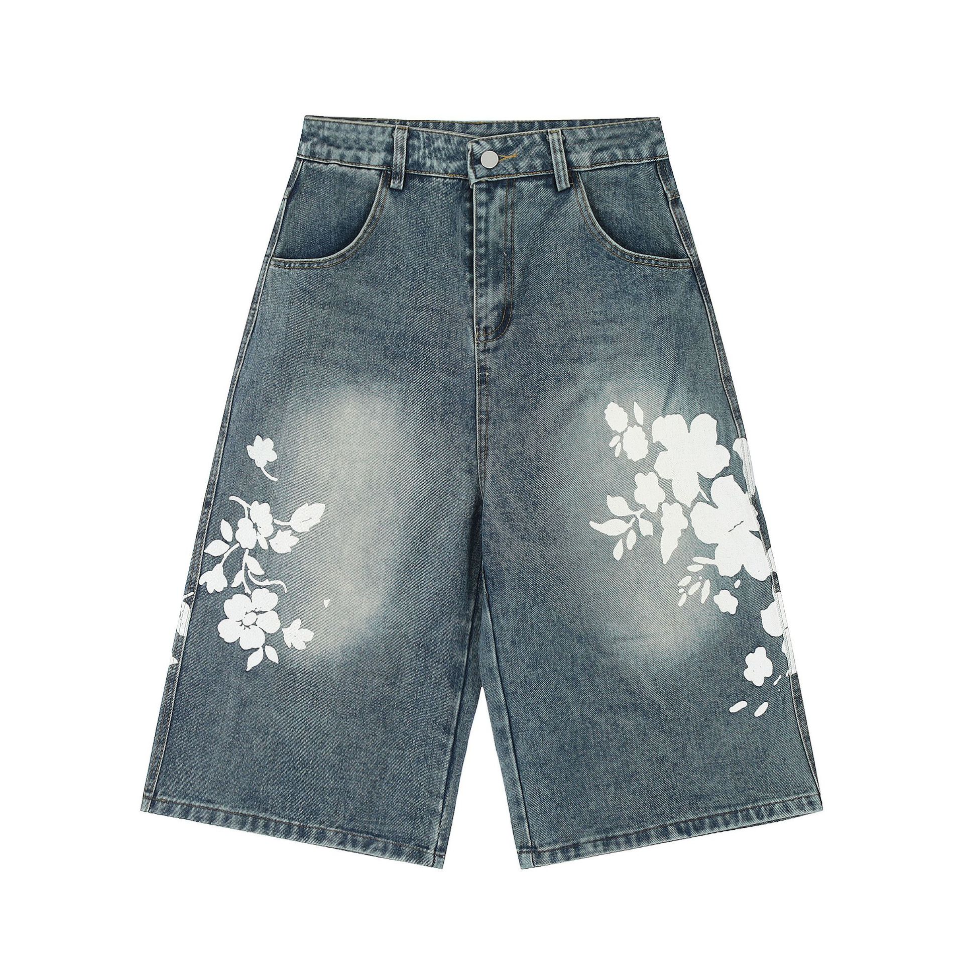 LSCN ARCHIVE — 340g "Faded Blossom" Denim Shorts